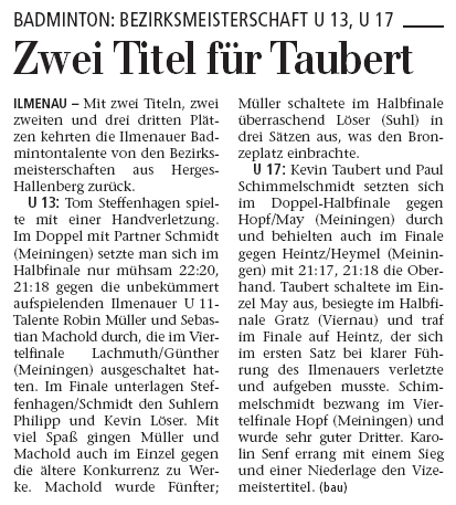 Presseartikel im Freien Wort vom 22.09.2007