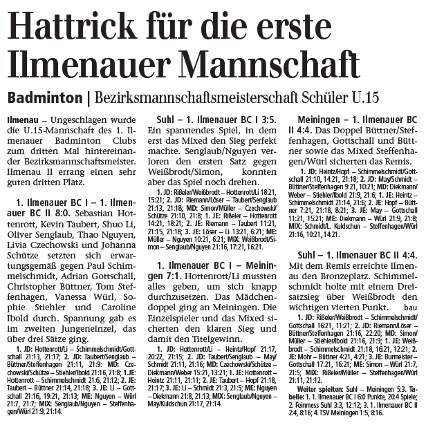 Presseartikel im Freien Wort vom 13.11.2007