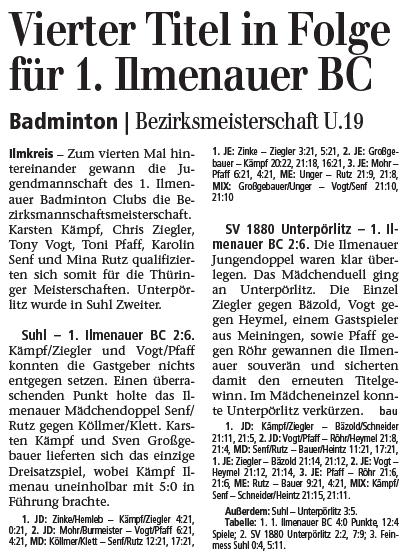 Presseartikel im Freien Wort vom 16.11.2007