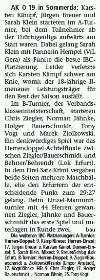 Presseartikel im Freien Wort vom 31.12.2007