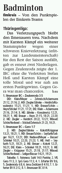 Presseartikel im Freien Wort vom 21.12.2007